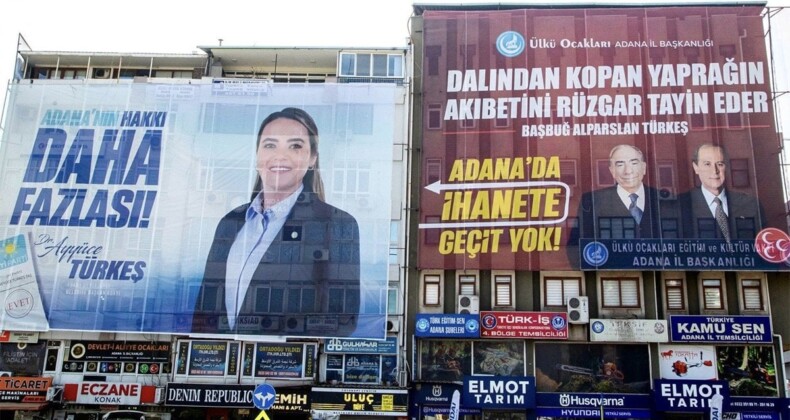 Ülkü ocaklarından tepki çeken pankart! Türkeş’in kızını hain ilan ettiler