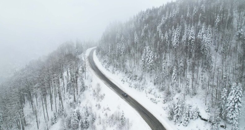 Kastamonu’nun ormanları beyaza büründü