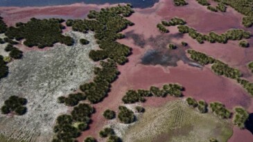 Kızıl eğrelti otları Kızılırmak Delta’sında su yüzeylerini kapladı