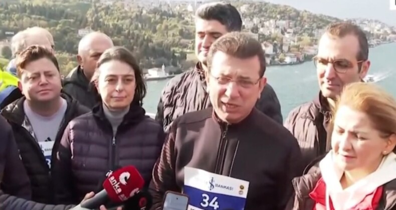 Ekrem İmamoğlu sporcularla maratonda