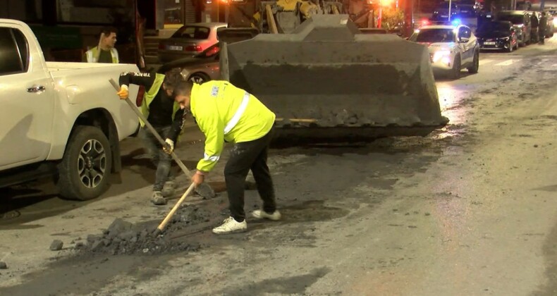 Hafriyat kamyonundan dökülen moloz parçaları trafiği aksattı