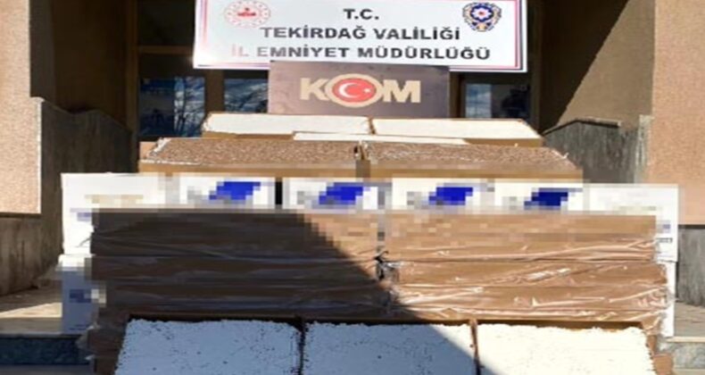 Tekirdağ’da 375 bin makaron yakalandı